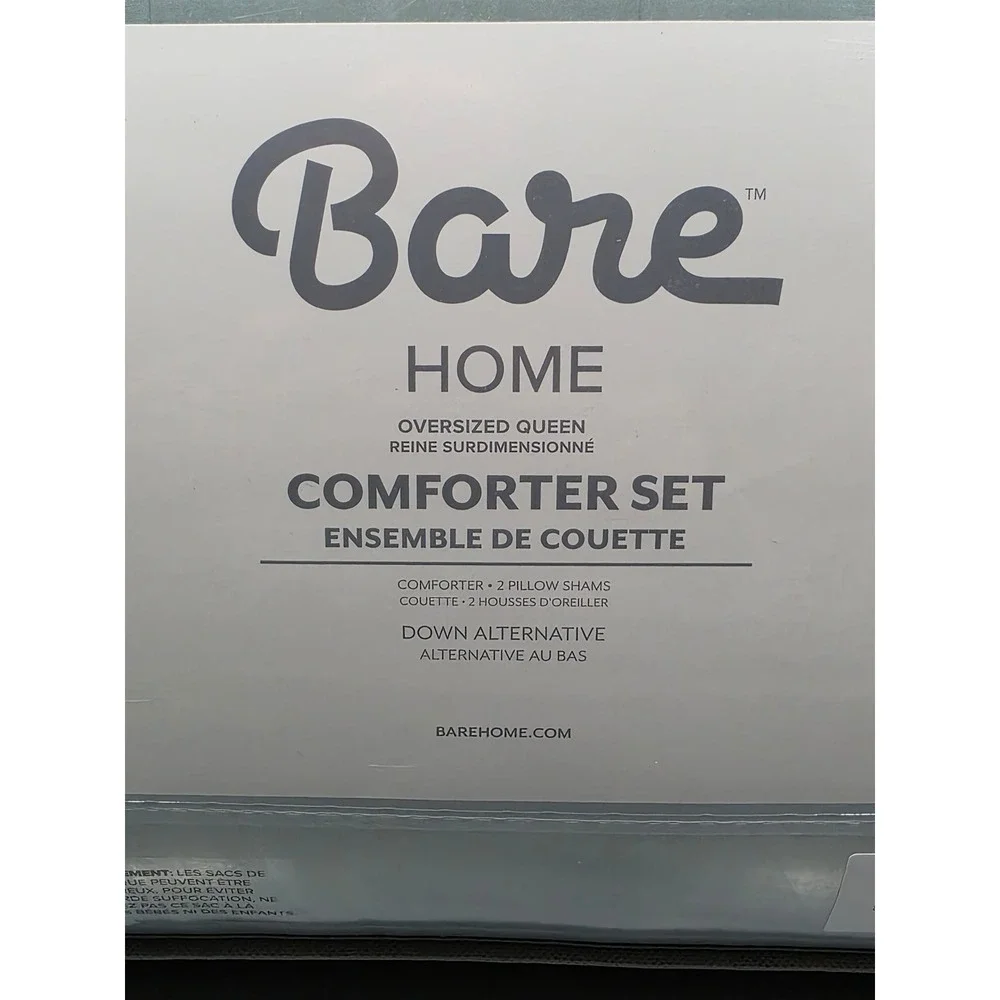 Bare Home Comforter Set Down Alternative Queen Cypress Green 3 Piece Set
